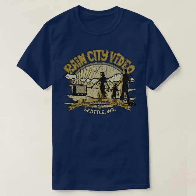 Rain City Video 1988 T Shirt (Design framsida)
