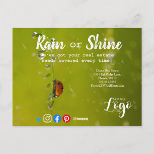 Rain Client Referens till gods marknadsföring sälj Vykort