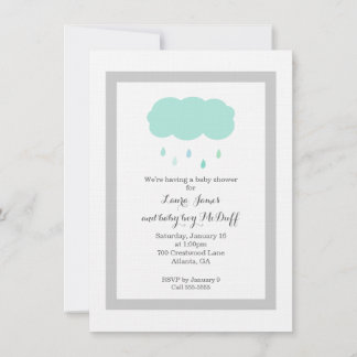 Rain Cloud Baby Shower-inbjudan Inbjudningar