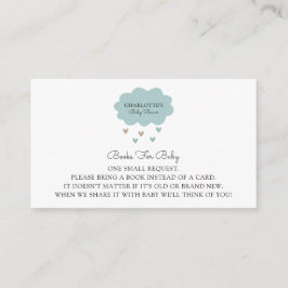Rain Cloud Blue Baby Shower Bokar for Baby Enclosu Tilläggskort