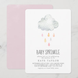 Rain Cloud Girl Baby Sprinkle-inbjudan Inbjudningar