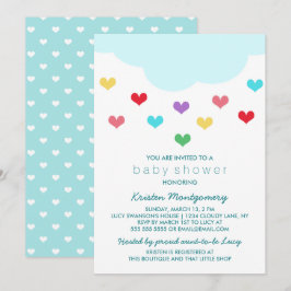 Rain Cloud & Hearts | Inbjudan till babyvisningspr