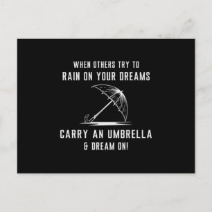Rain Cloud RainDrop Umbrella Weather Rainy Gift Vykort