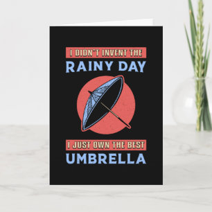 Rain Cloud Umbrella RainDrop Weather Rainy Gift Kort
