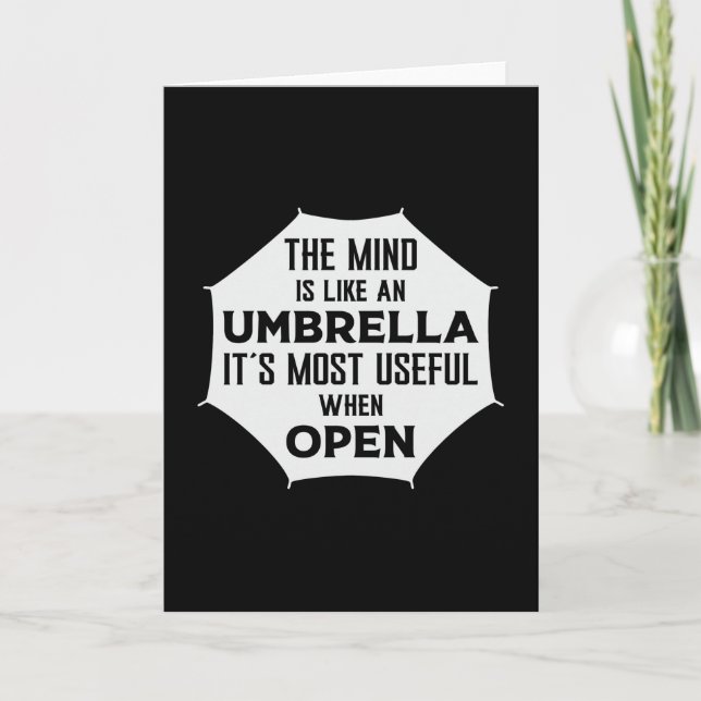 Rain Cloud Umbrella Rainy Weather RainDrop Gift Kort (Framsida)