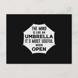 Rain Cloud Umbrella Rainy Weather RainDrop Gift Vykort