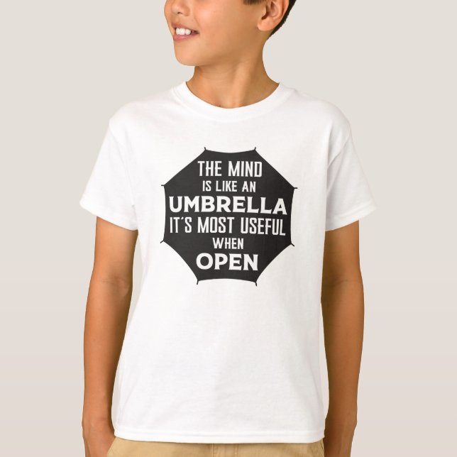 Rain Cloud Umbrella Weather RainDrop Gift Idea T Shirt (Framsida)