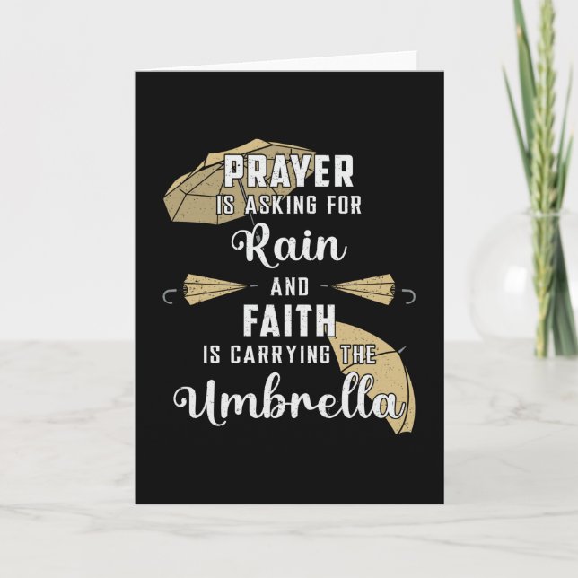 Rain Cloud Umbrella Weather RainDrop Rainy Gift Kort (Framsida)
