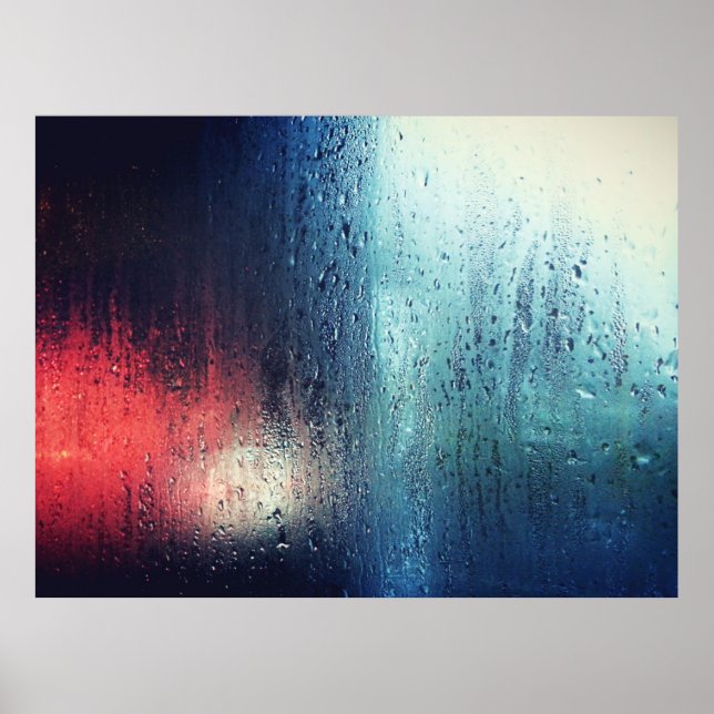 RAIN DROP PÅ FÖNSTRET POSTER (Framsidan)