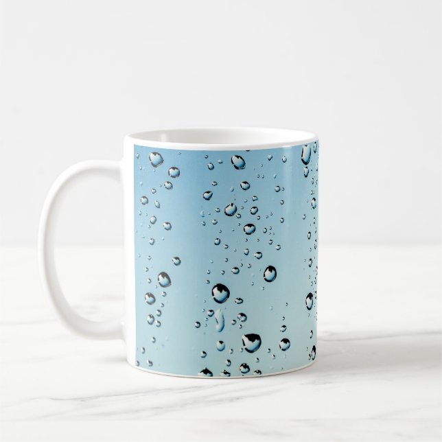 Rain Drop Vatten Vapor Dew Steam Kaffemugg (Vänster)