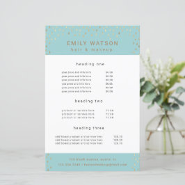 Rain drunknar i Faux Foil Service och Pris Flyer i