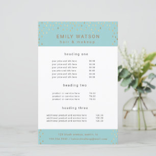 Rain drunknar i Faux Foil Service och Pris Flyer i