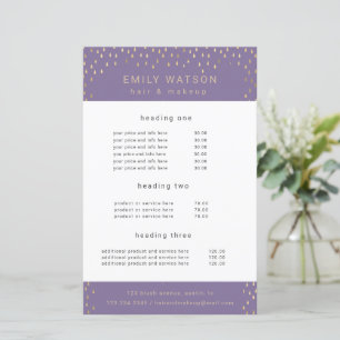 Rain drunknar i Faux Foil Service och Pris Flyer i