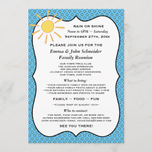 Rain- eller Shine Reunion, händelse eller gruppinb Inbjudningar