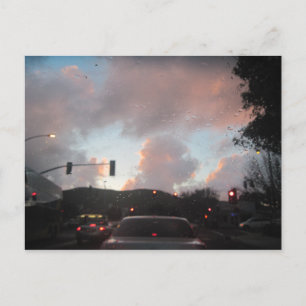 Rain Falliing vid Sunset i San Luis Obispo, CA Vykort