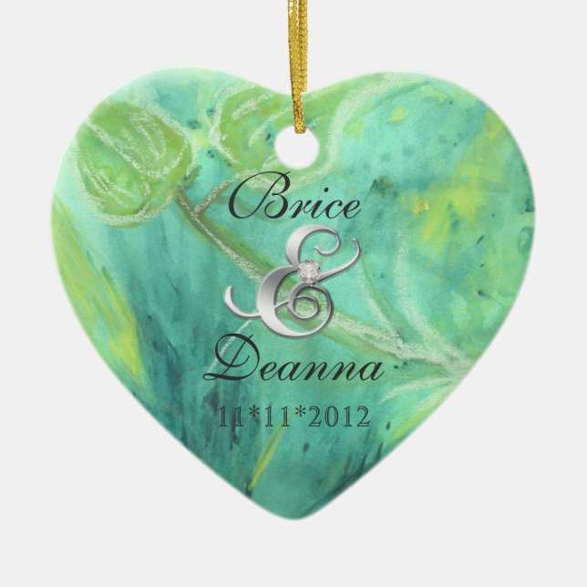Rain Forest Dimma Silver Wedding Favor Ornament (Framsidan)