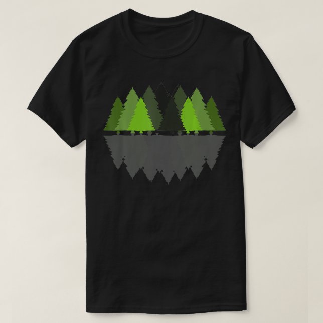 Rain Forest Gräs Träd Nature Älskare T Shirt (Design framsida)