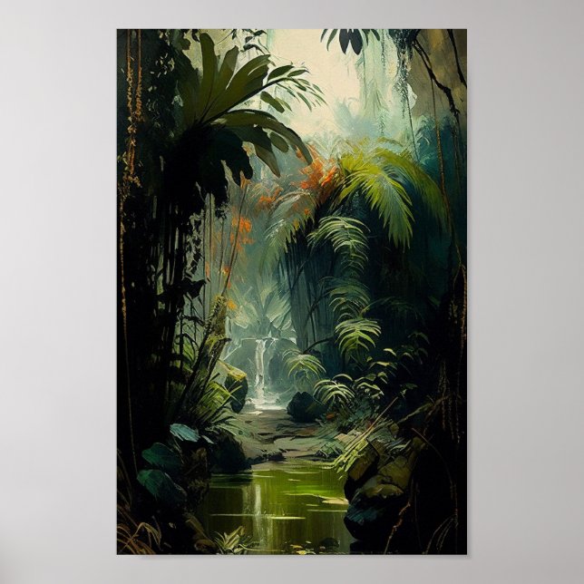 Rain Forest, Tropical Nature Wall Art Poster  (Framsidan)