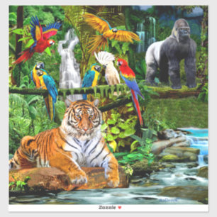 RAIN FOREST WILDLIFE KLISTERMÄRKEN