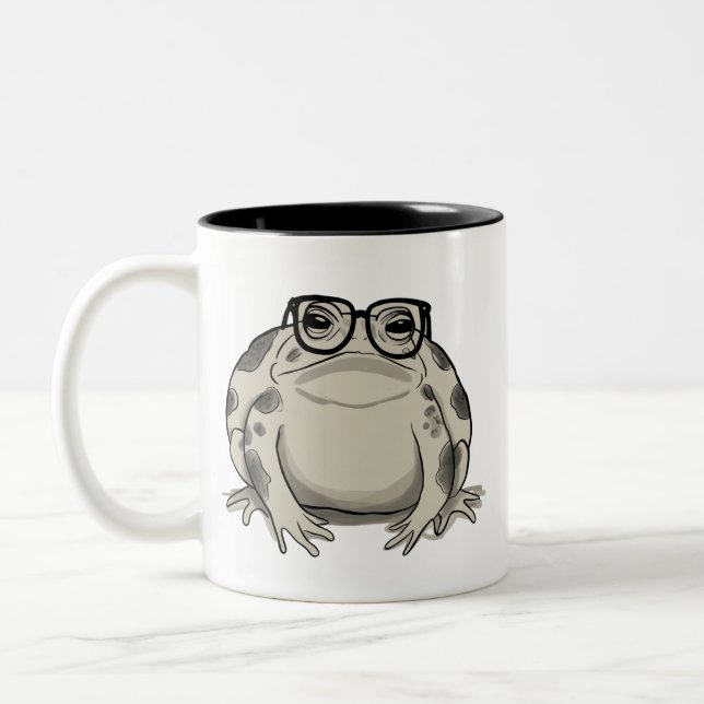 Rain Frog Lover Desert Rain Gift Funny Animal Två-Tonad Mugg (Vänster)