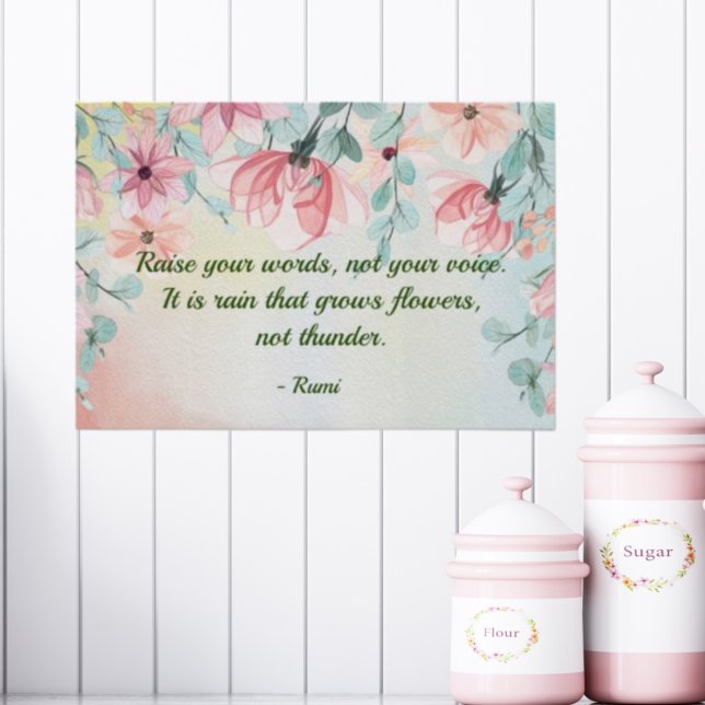 Rain Grows Flowers Rumi Quote Poster (Skapare uppladdad)