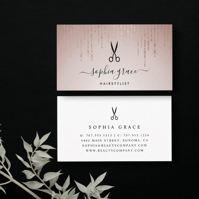  Rain Hairstylist Visitkort (Skapare uppladdad)