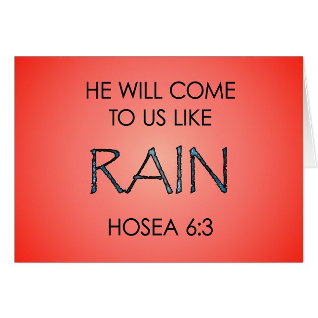 Rain Hälsningskort (Framsidan Horizontal)