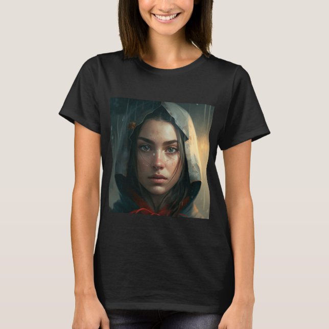 Rain hood girl t shirt (Framsida)