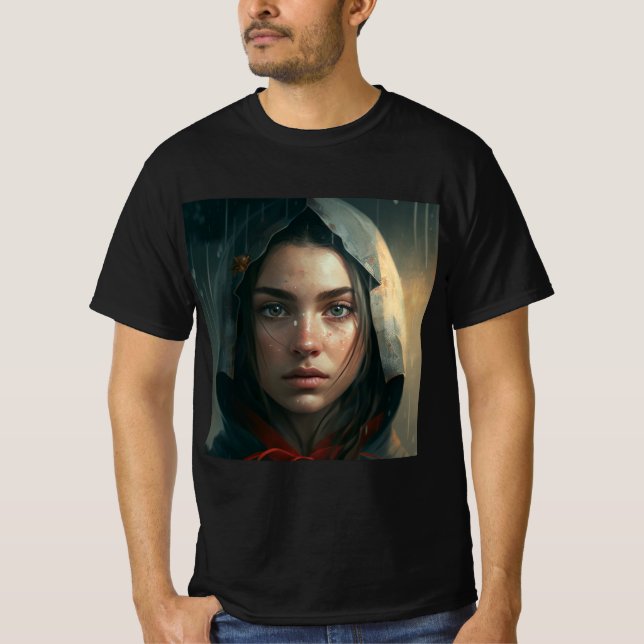 Rain hood girl t shirt (Framsida)