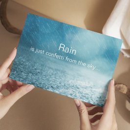 Rain, konfetti från himlar - inspirationsoffert vykort
