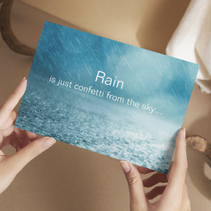 Rain, konfetti från himlar - inspirationsoffert vykort