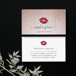 Rain Makeup Artist Läppar Visitkort