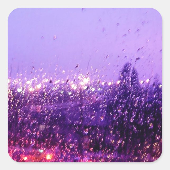 Rain ner på mig fyrkantigt klistermärke (Framsida)