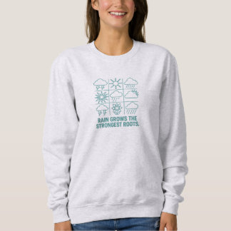 Rain ökar den starkaste roten Resilience Motivati T Shirt