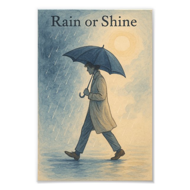 Rain or Shine” Art Print – Dreamy Literary  Fototryck (Framsidan)