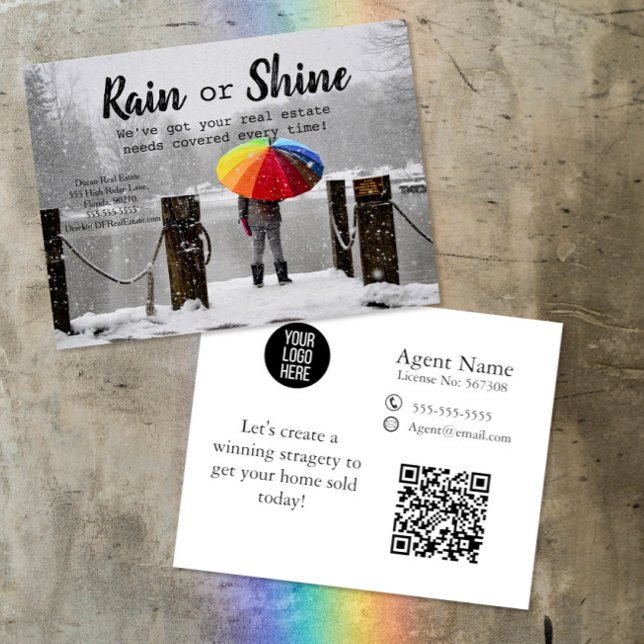 Rain or Shine Fastighetsmarknadsföring rekommendat Vykort (Skapare uppladdad)