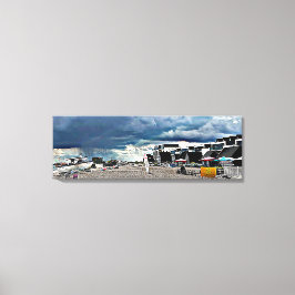 Rain över Hythe Fishermans strand Canvastryck