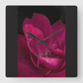 Rain på ro fyrkantig klocka