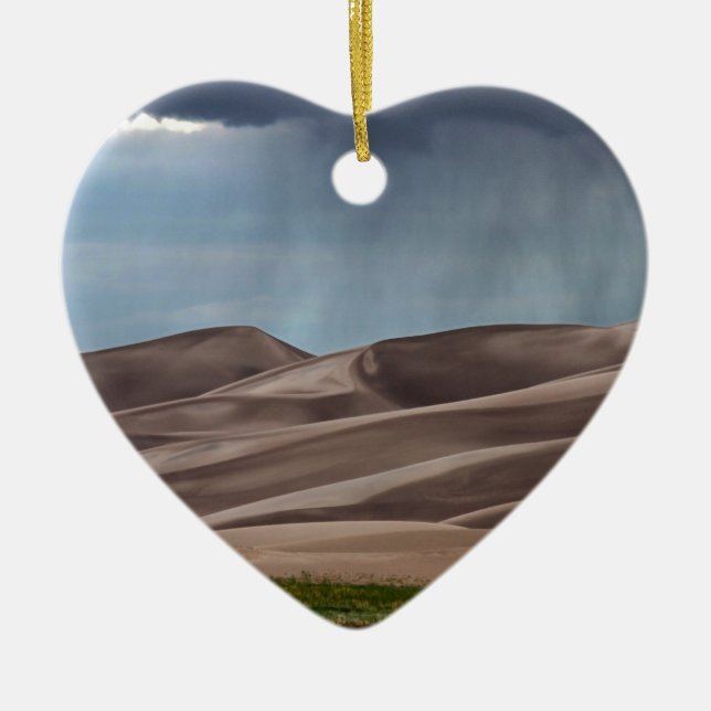 Rain på Underbara Sand Dunes Julgransprydnad Keramik (Framsidan)