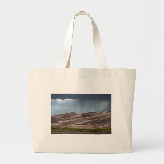 Rain på Underbara Sand Dunes Jumbo Tygkasse (Framsidan)