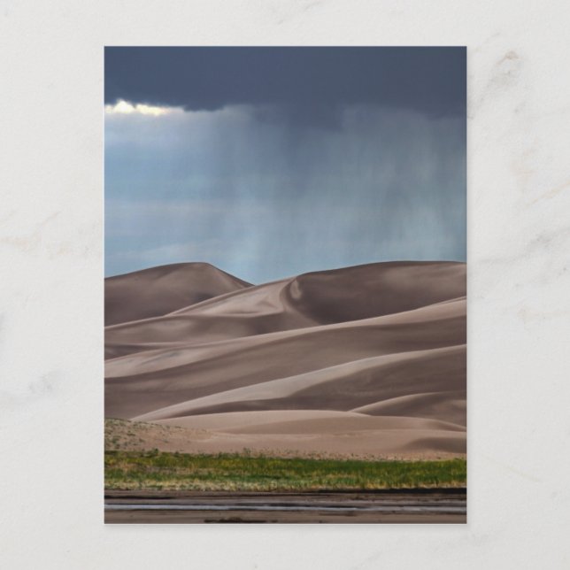 Rain på Underbara Sand Dunes Vykort (Framsida)