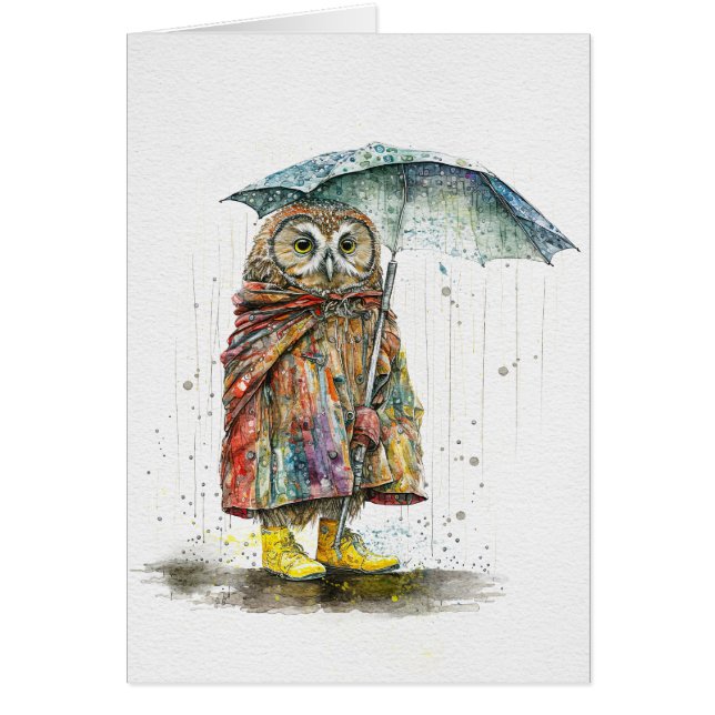 Rain Rain Go Away Hälsningskort (Framsidan)