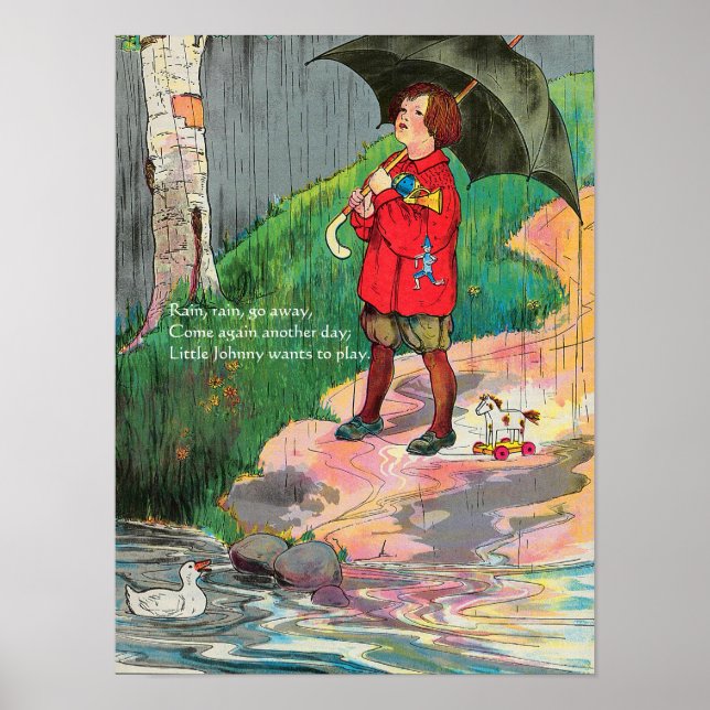 Rain, Rain, Go Away - Mor Goose Nursery Rhyme P Poster (Framsidan)