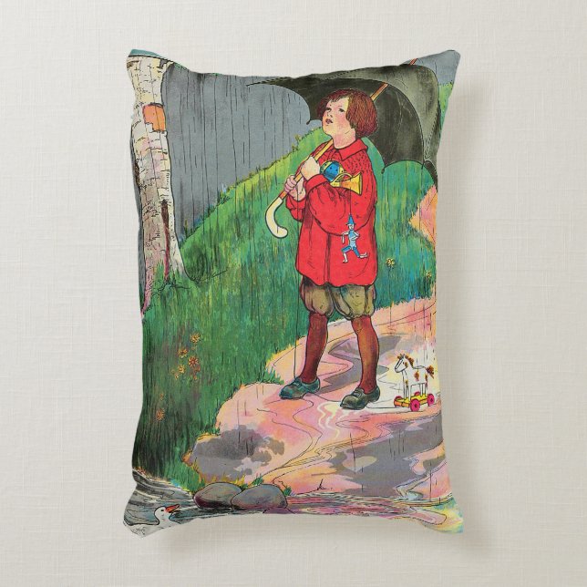Rain, Rain, Go Away - Mor Goose Nursery Rhyme Prydnadskudde (Framsidan(Vertikal))