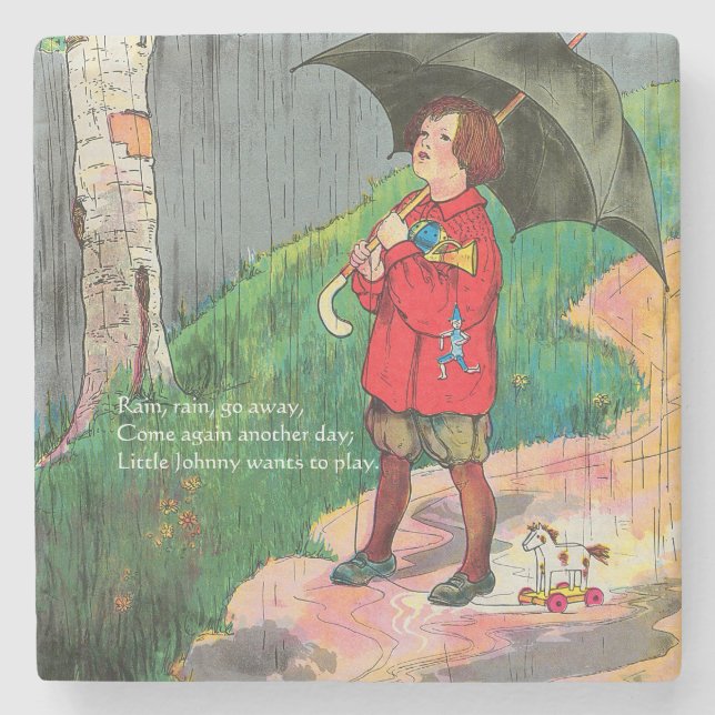 Rain, Rain, Go Away - Mor Goose Nursery Rhyme Stenunderlägg (Framsidan)