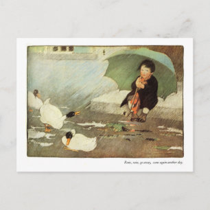 Rain, Rain Go Away Nursery Rhyme Vykort