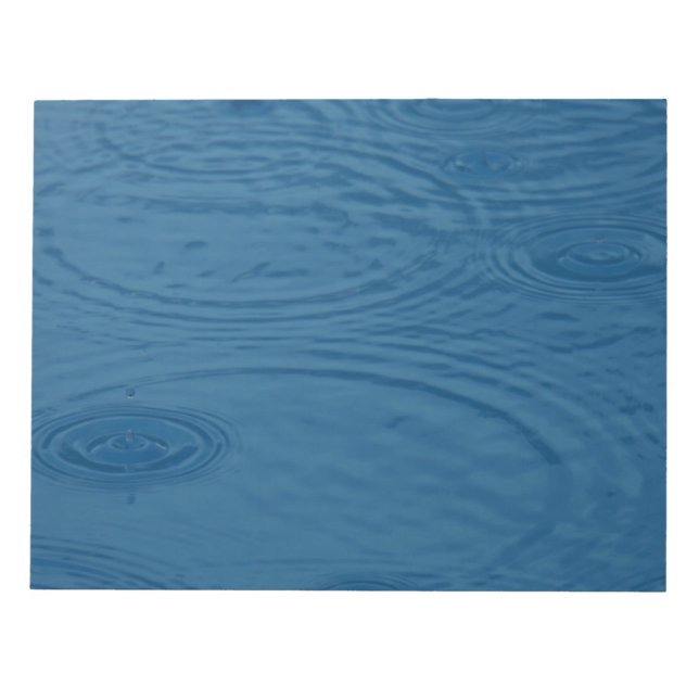 Rain Ripples (Blå Vatten Vinkara) Anteckningsblock (Framsida)