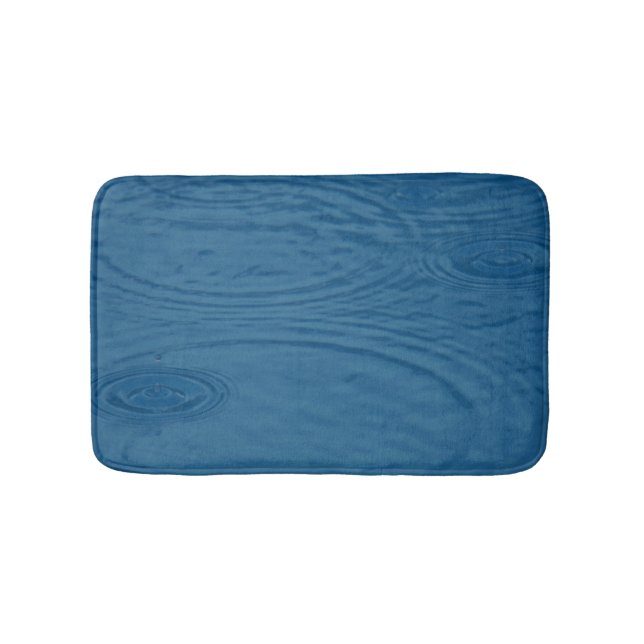 Rain Ripples (Blå Vatten Vinkara) Badrumsmatta (Framsidan)