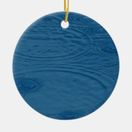 Rain Ripples (Blå Vatten Vinkara) Julgransprydnad Keramik