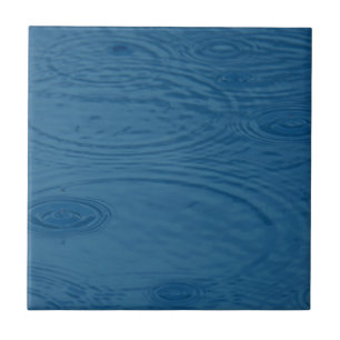 Rain Ripples (Blå Vatten Vinkara) Kakelplatta